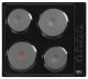 Defy 60cm Black 4 Plate Solid Hob - DHD398