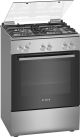 Bosch 60cm Serie 2 Stainless Steel 4 Burner Gas Free Standing Oven - HGA120E50Z
