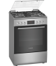 Bosch 600mm Stainless Steel 4 Burner Gas/Electric Freestanding Oven - HXQ38AE50M