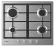 Candy 60cm Inox 4 Burner Gas Hob - CHG6BRX LPG