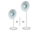 Mellerware White Fan 2 In 1 Stand & Pedestal - 35840WH
