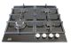 Alva 60cm Black 4 Burner Glass Gas Hob - GDH200