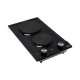 Univa Black Domino Solid Hob UDH02B