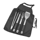 Alva 5Pc BBQ / Braai Roll-Up Tool Set - BA70