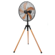 Alva 40cm Tripod Fan (Wood-Look Finish) - ACS214